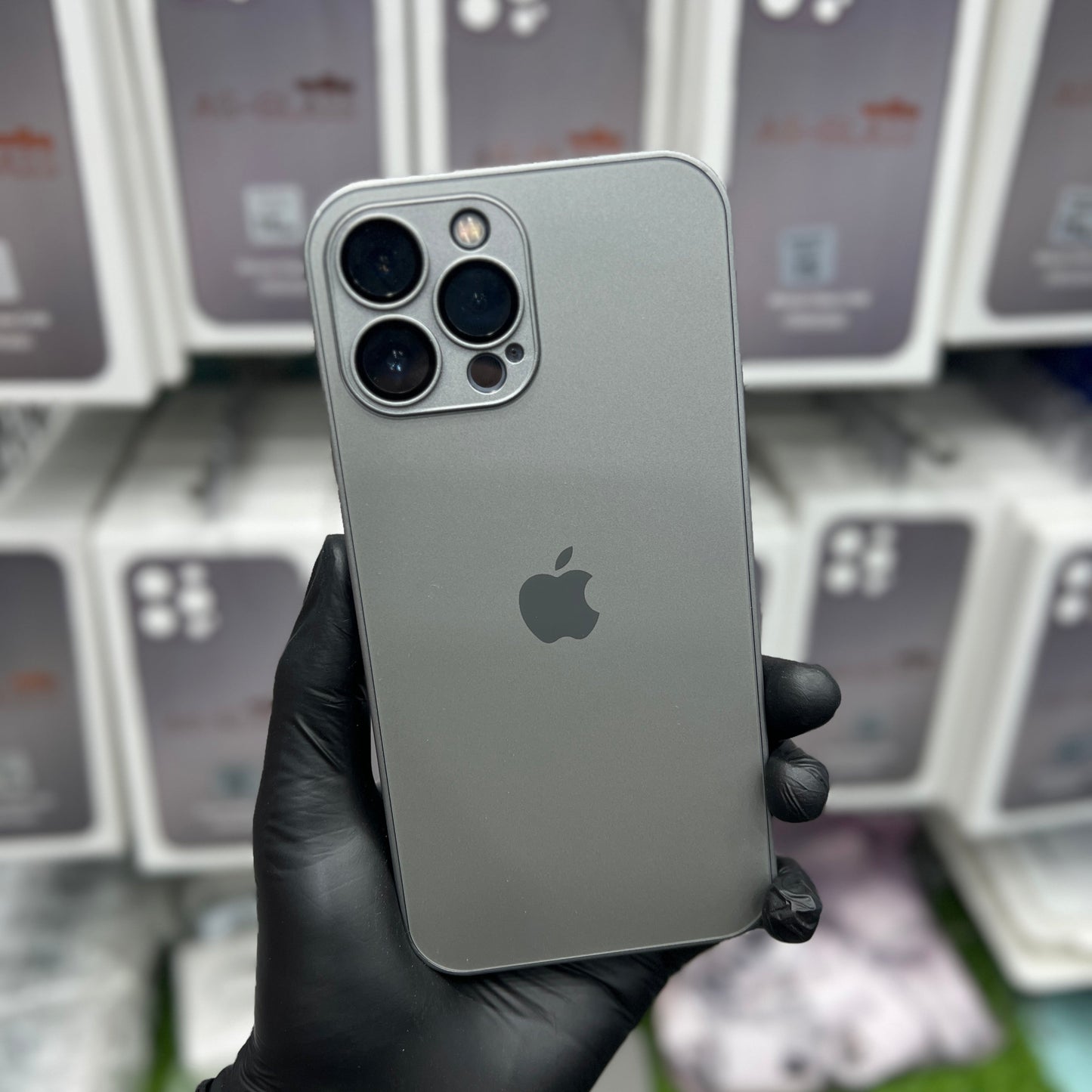 NATURAL TITANIUM AG MATTE GLASS CASE